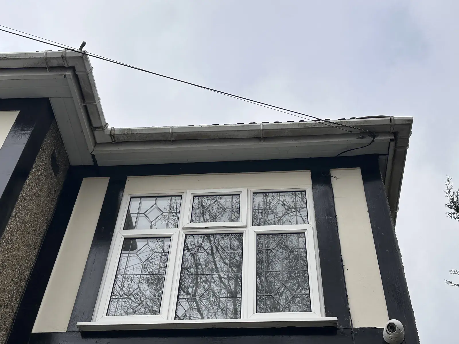 Cleaned render, soffit and gable on a North London house